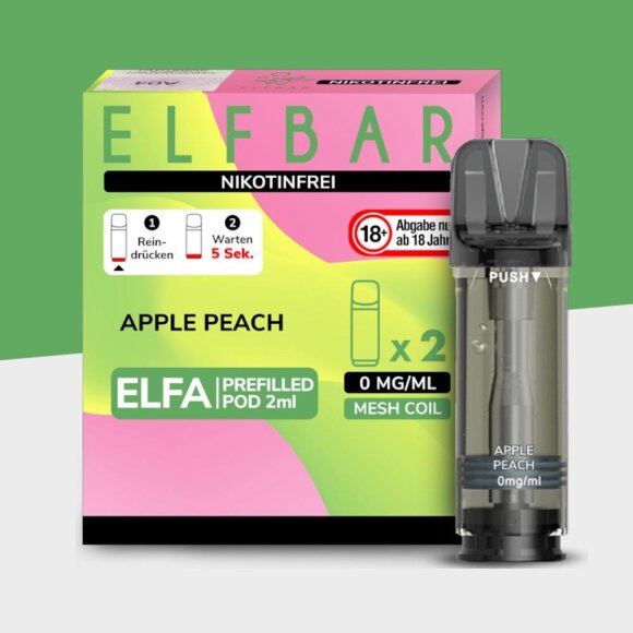 ELFA by Elfbar - Apple Peach Nikotinfrei - Pod (2er Pack)